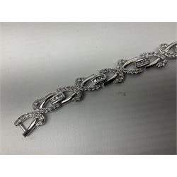 Maurice Lacroix gentlemans quartz wristwatch, 92127, with gold plated case, date apeture and leather strap, together with a Swarovski Crystal bracelet, two silver brooches and two costume brooches