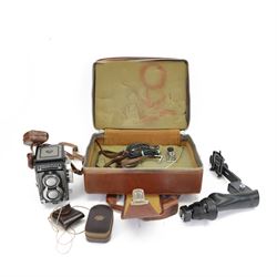 Franke & Heidecke Rolleiflex TLR camera serial no. T2132262, with a Carl Zeiss Tessar 1:3....