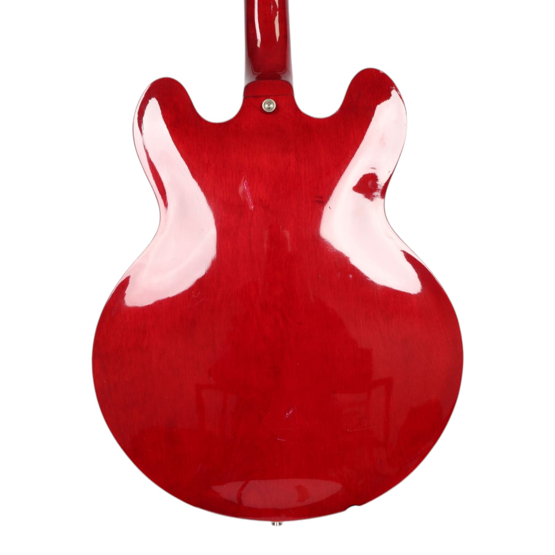 1970s 'lawsuit era' CMI Marshall ES-335 a Japanese-made copy of the Gibson ES-335, semi-hollow body electric guitar in cherry red finish, contained within a fitted hard case, guitar length L106cm