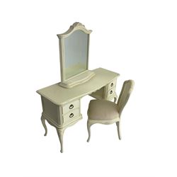 Willis and Gambier – dressing table with mirror and cane chair