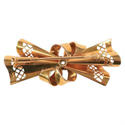 18ct gold bow brooch