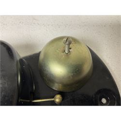 Two GPO wall mounted bell boxes, the first example marked no.1, and no.1A, together with three other wall mounted bell boxes 