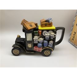 Ringtons novelty teapots, comprising the Ringtons Delivery Van teapot, and the Tea Merchant teapot, both with boxes and certificates of ownership.