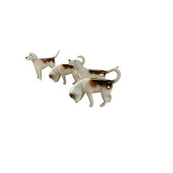 Collection of Beswick, including grey foal 1407, four hounds and three birds 