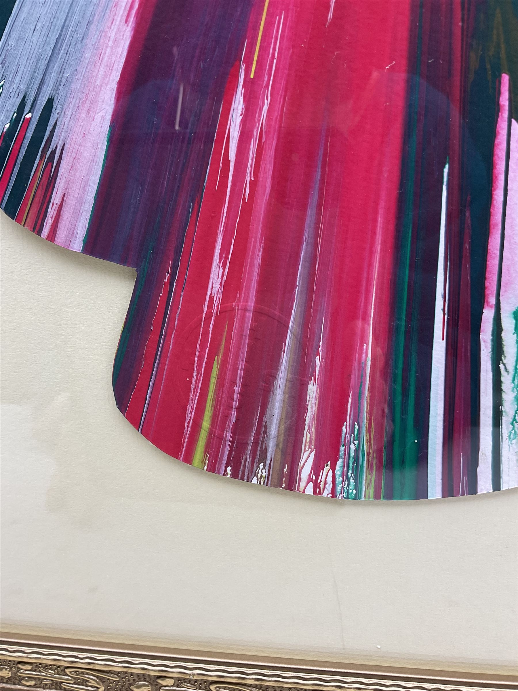 Damien Hirst (British 1965-): 'Rocket Ship Spin Painting 2009',
 acrylic on die-cut wove paper, with inkstamp signature verso and artist's blindstamp, pub.  Pinchuk Art Centre, Ukraine  69cm  x  46cm
