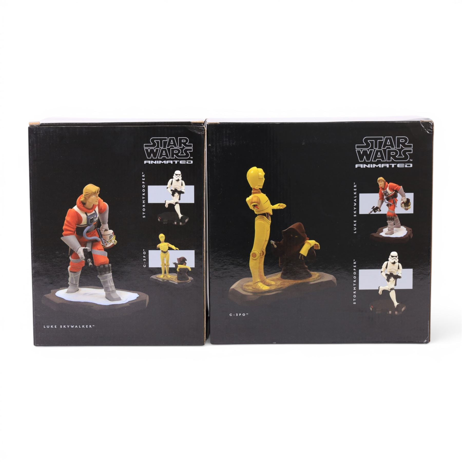 Two limited edition Gentle Giant Star Wars Animated Maquettes, comprising Luke Skywalker and C-3PO, both boxed