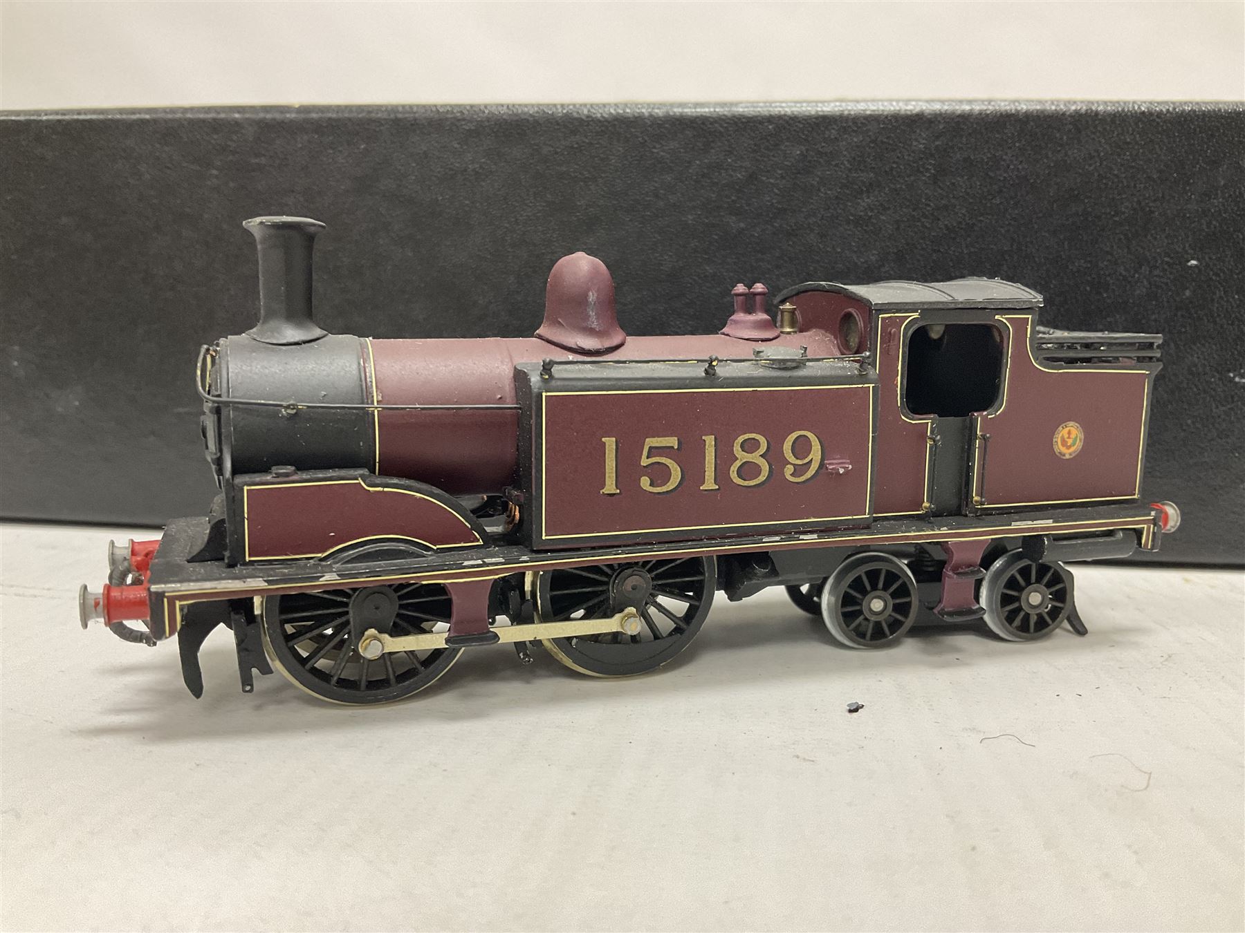 DJH Models - two kit built ‘00’ gauge models comprising K8 CR LMS BR Class 439 0-4-4T no.15189 locomotive in crimson and HR/LMS Jones Goods 4-6-0 no.103 locomotive and tender in HR green; in original boxes 