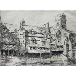 John Taylor Arms (American 1887-1953): 'Old Exe Bridge', etching signed in pencil 11.5cm x 16cm 