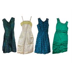 Four Vintage Ladies dresses, comprising Kitty Copeland example with flared skirt, and three handmade examples 