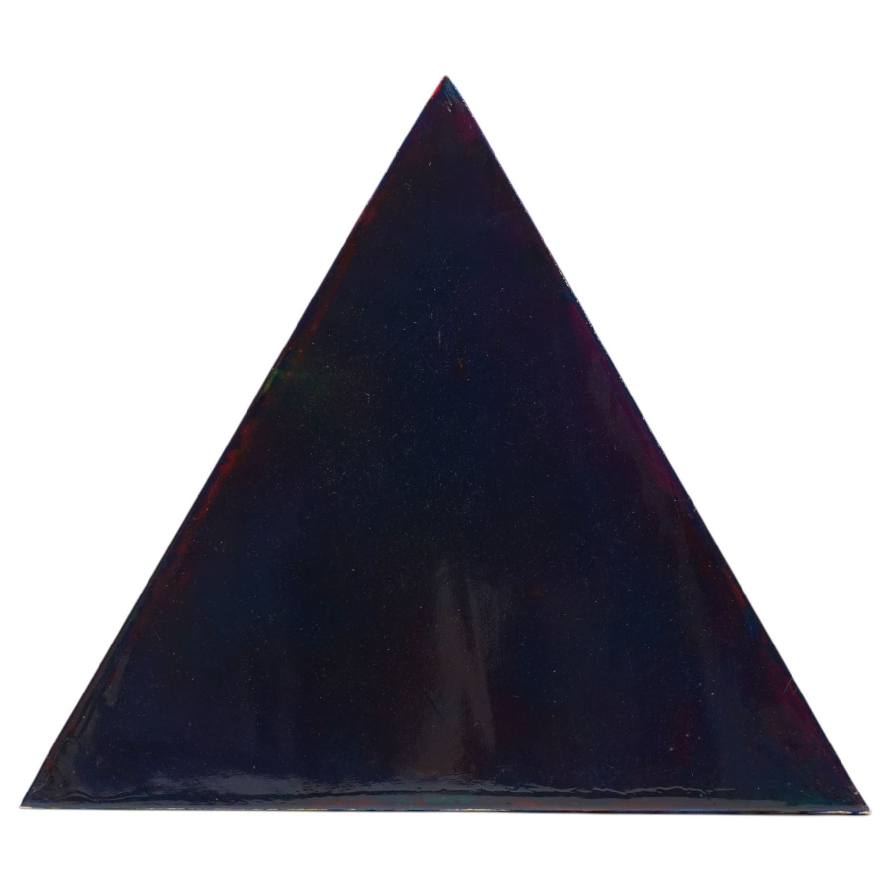 Gillian Ross Kelsey (British 1935-2025): 'Triangles' in Blues, set of three acrylic glazes on canvas laid on to board unsigned all 44cm x 51cm (3)