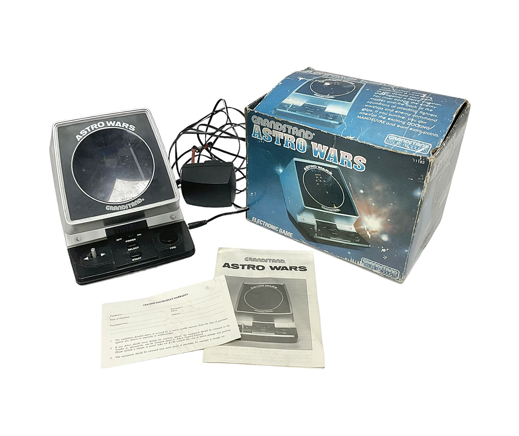 Grandstand Astro Wars video game with original box and instructions 