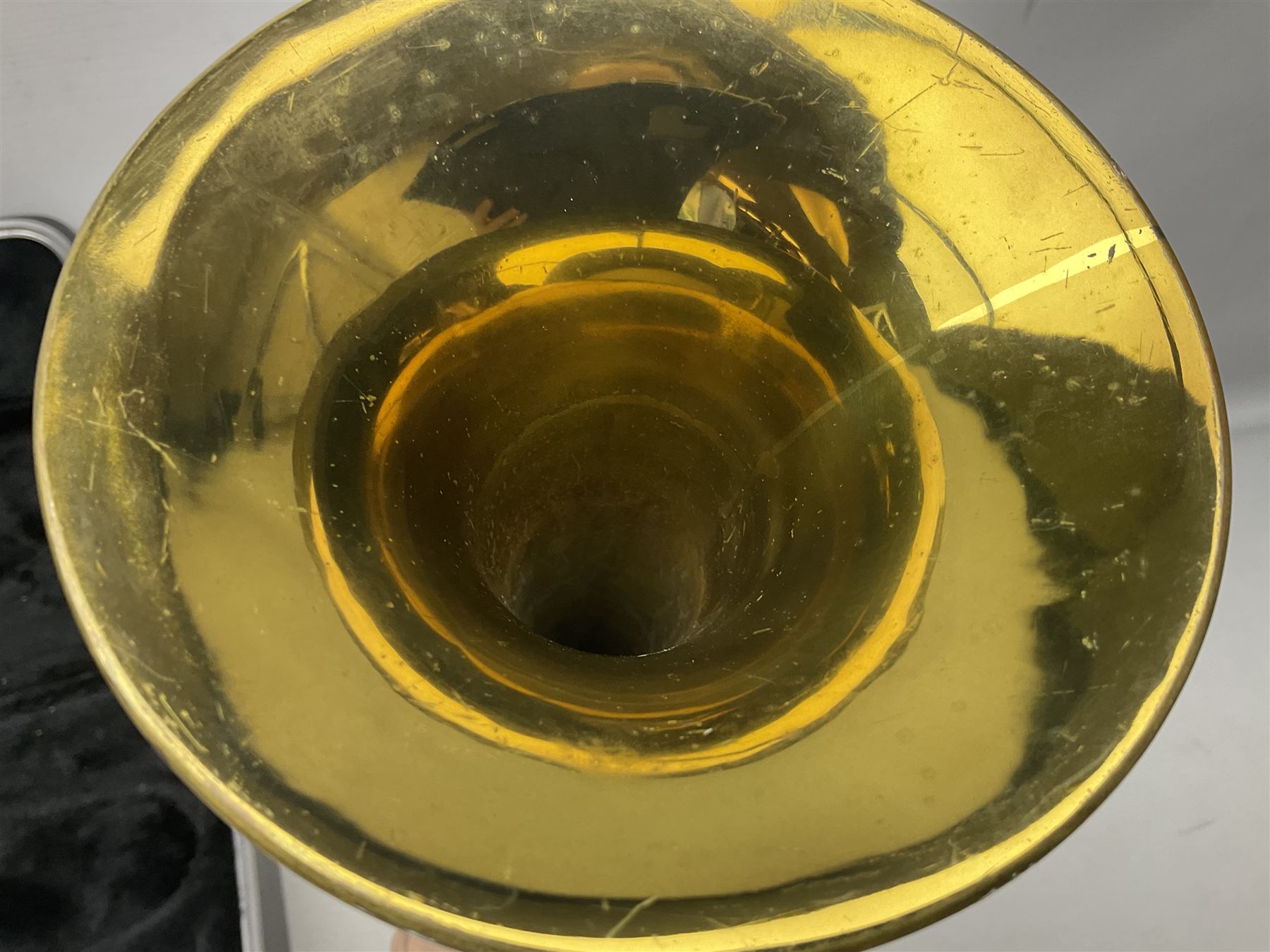 Besson Stratford brass trumpet L49cm; in carrying case with mouth-piece