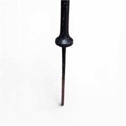 Wrought iron weather vane, lacking pointer
