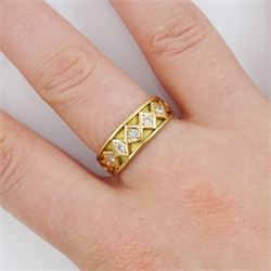 Clogau 18ct gold five stone round brilliant cut diamond ring, Sheffield 1997