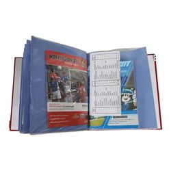 Comprehensive collection of approximately two hundred and thirty Scarborough FC football programmes for the 2003/04, 2004/05, 2005/06 and 2006/07 seasons, all filed within eight dedicated Scarborough FC red Home and Away binders