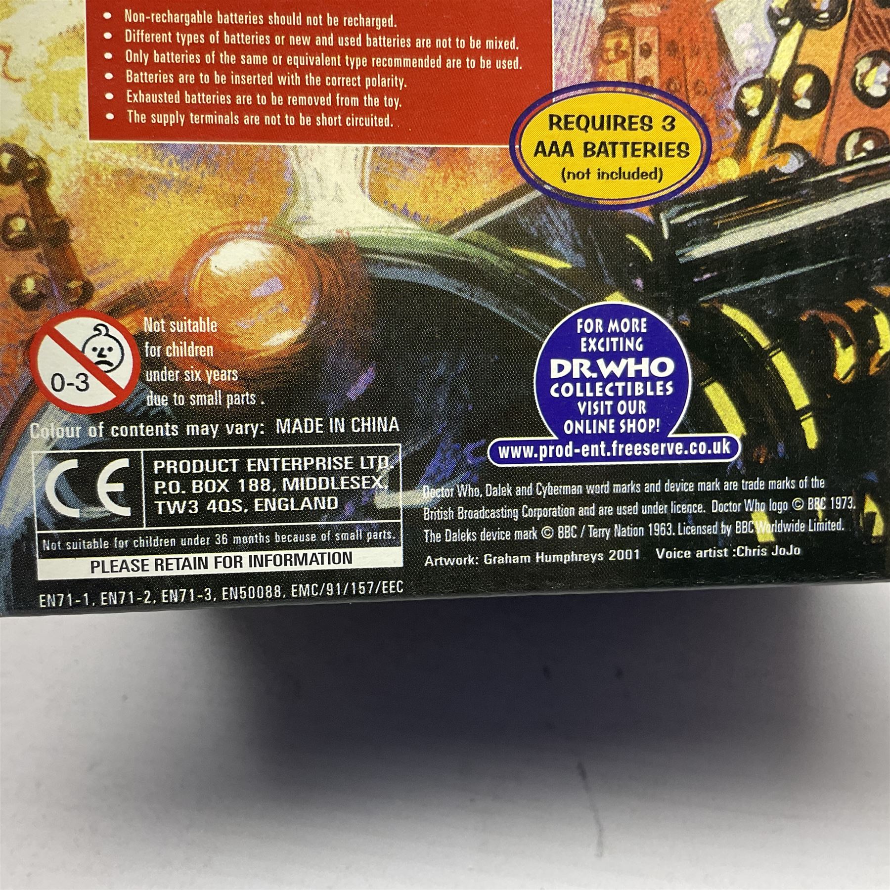 Mazda Mickey Mouse Lights by The British Thomson-Houston Co. Ltd.; boxed; unopened Top Gear Race The Stig game; Dr. Who Talking Cyberman; and Dr. Who Talking Dalek; both boxed (4)