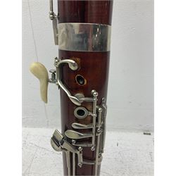 Schreiber & Sohne four-piece bassoon, serial no.9614; in fitted case with two crooks.