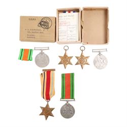 Collection of WWII medals, comprising 1939-45 Star, France and German Star and War medal a...