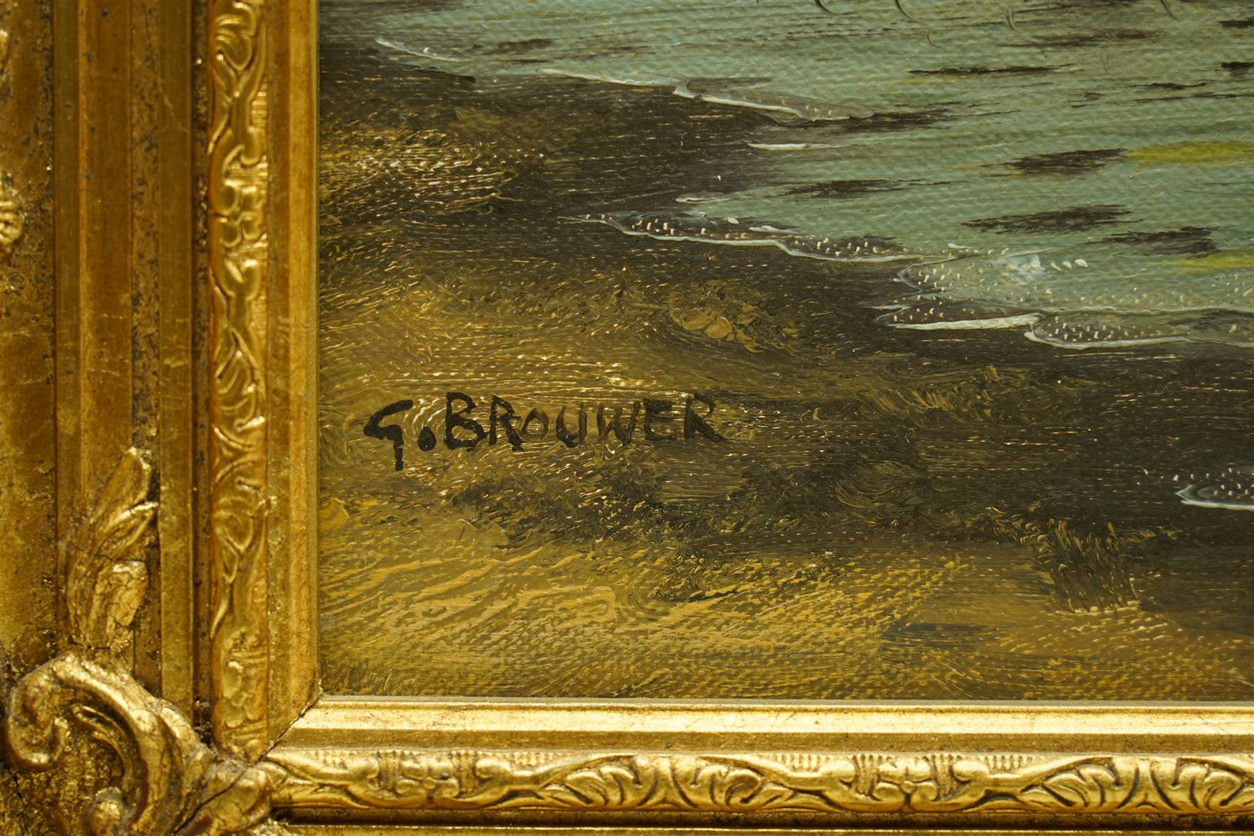 G Van de Velde AKA Gien Brouwer (Dutch 1944-): Ducks in Flight, oil on canvas signed 50cm x 39cm