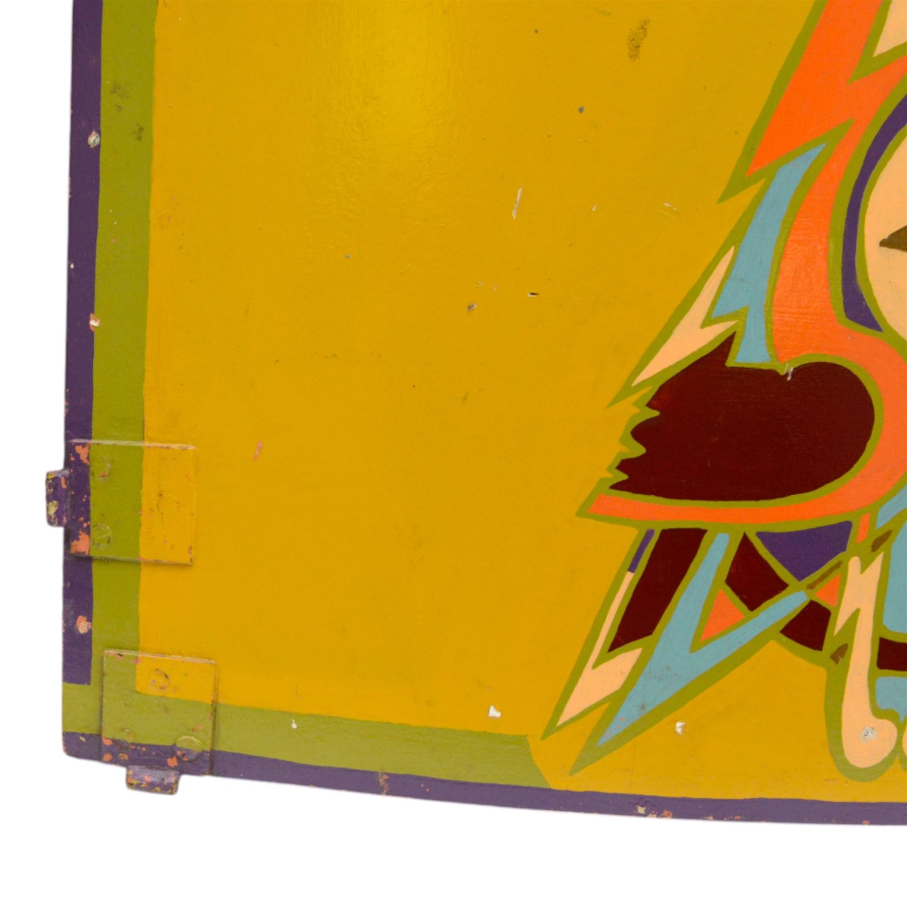 Pair of 20th century fairground waltzer panels, H70cm, W80cm