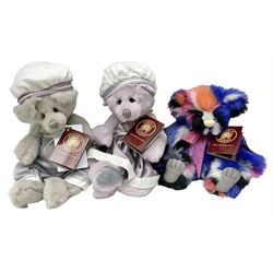 Charlie Bears - limited edition 'Jack' CB2052530 and 'Jill' CB2052540 No.110/1000 with labels; and 'Blotch' CB2170210 with labels (3)