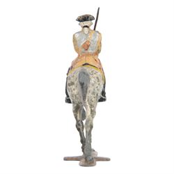 Holger Eriksson; rare hand-painted metal figure, modelled as Royal Swedish horse guards officer 1700, H8cm