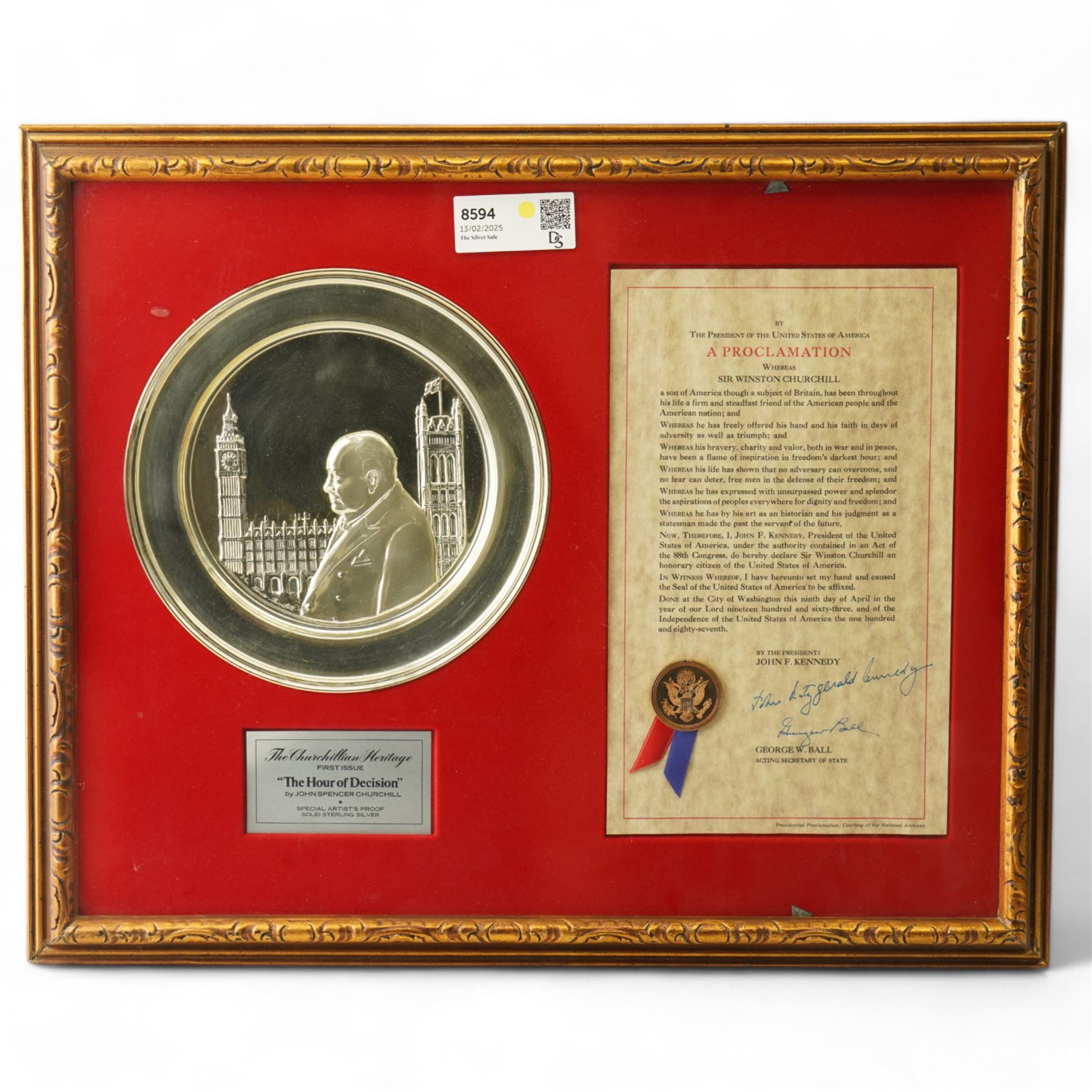 The Churchillian Heritage -Limited edition silver plate 'The Hour of ...