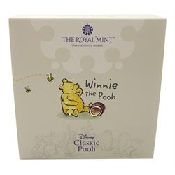 The Royal Mint 2020 Winnie the Pooh United Kingdom fifty pence silver proof coin, cased with certificate