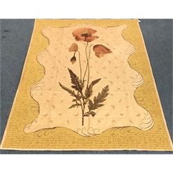  Wall hanging gold ground double sided tapestry,  242cm x 176cm  