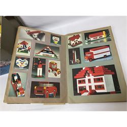 Fischer Technik/Lego/Playmobil - thirteen model building sets comprising eight Fischer Technik sets 50, 50/1, 50v, 50/2, 50+mot1 and two 50S, 50/1 add-on pack, with spare parts packs 01, 03, 05, two 22 and 30; two Lego sets comprising C107 and Lego Systems 103, part-set 870 and 970; Playmobil no.3520 set; four boxes of loose lego, various instruction manuals and a scrapbook 