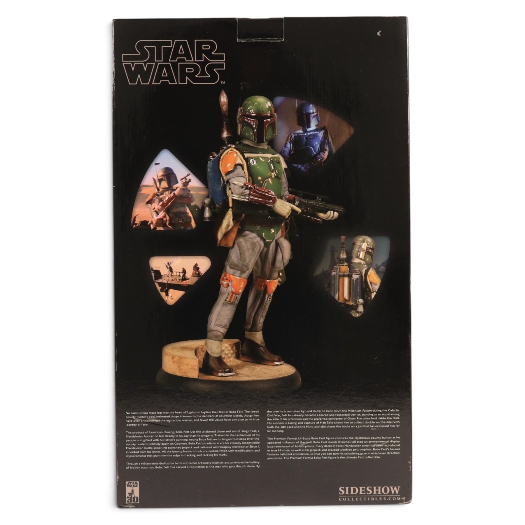 Limited edition Sideshow Collectibles Star Wars Boba Fett Premium Format Figure, limited edition no. 1268/2000, boxed, figure H47cm