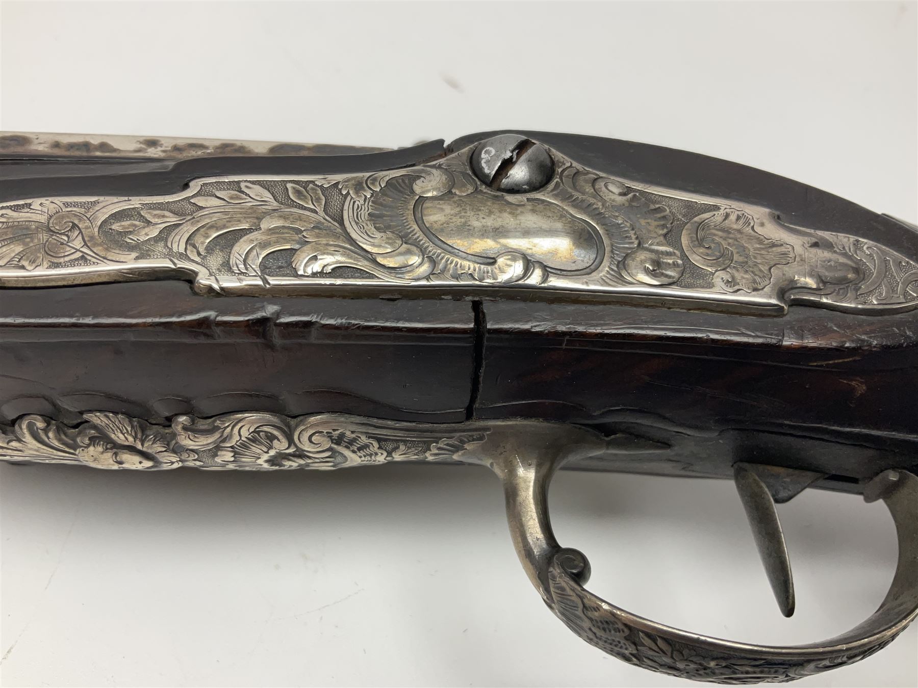 Very fine and extremely ornate high quality late 18th century French 16-bore flintlock sporting gun by J. Coignet Layne Paris, the 91.5cm(36