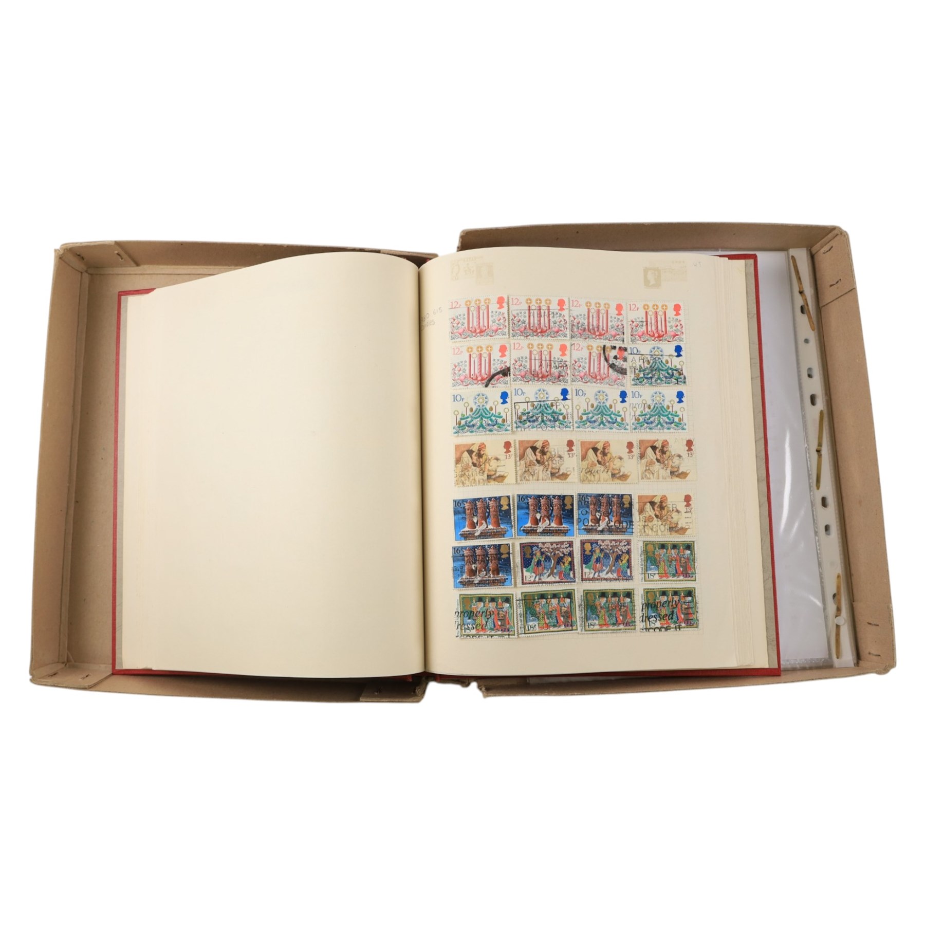 Great British and World stamps and banknotes, including a small number of Queen Victoria and King Edward VII, Queen Elizabeth II pre-decimal and decimal issues, first day covers, air mail covers, fourteen world banknotes, etc