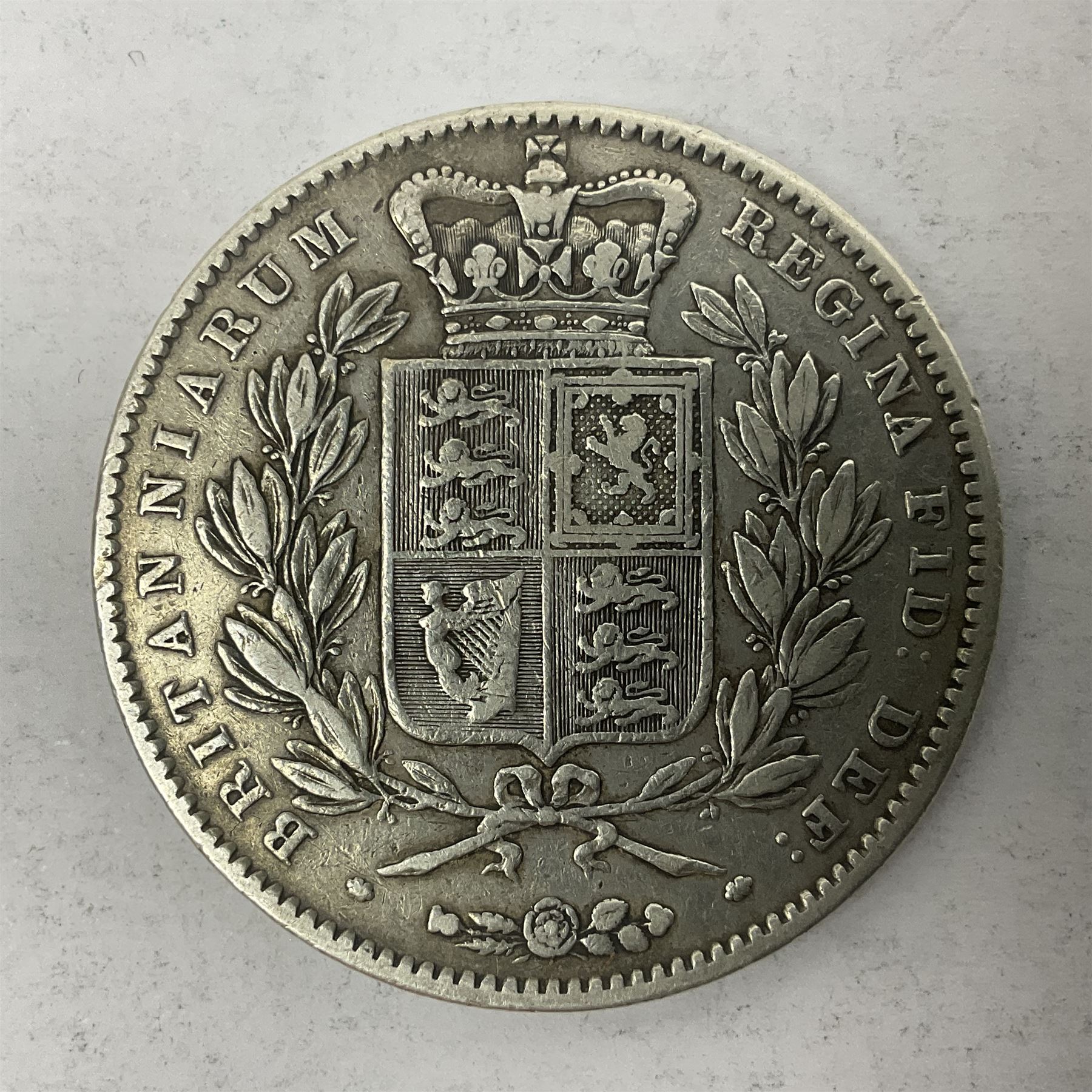 Queen Victoria 1847 silver crown coin
