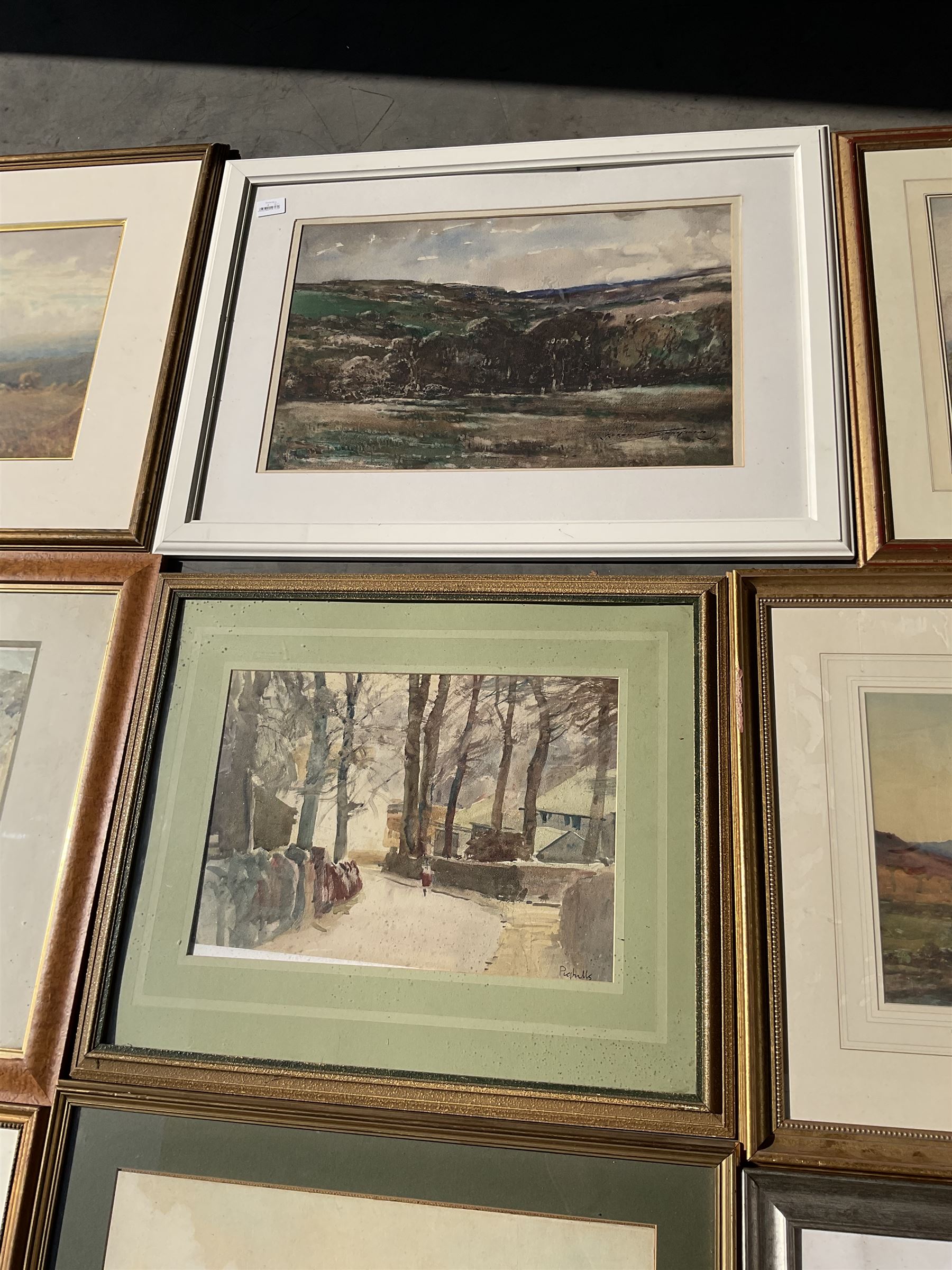 Collection of early 20th century watercolours, artists including Robert Thorne Waite, George Graham, Kershaw Schofield, Joseph Pighills, Max Ludby, Tom Campbell, Robert Winchester Fraser, Thomas Sidney, Robert Winchester Fraser, Cuthbert Crowley, J Hill, etc