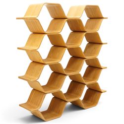Luka Stepan (1980-) for MADE - 'Polygon' shelving unit, a contemporary walnut veneered room divider bookcase