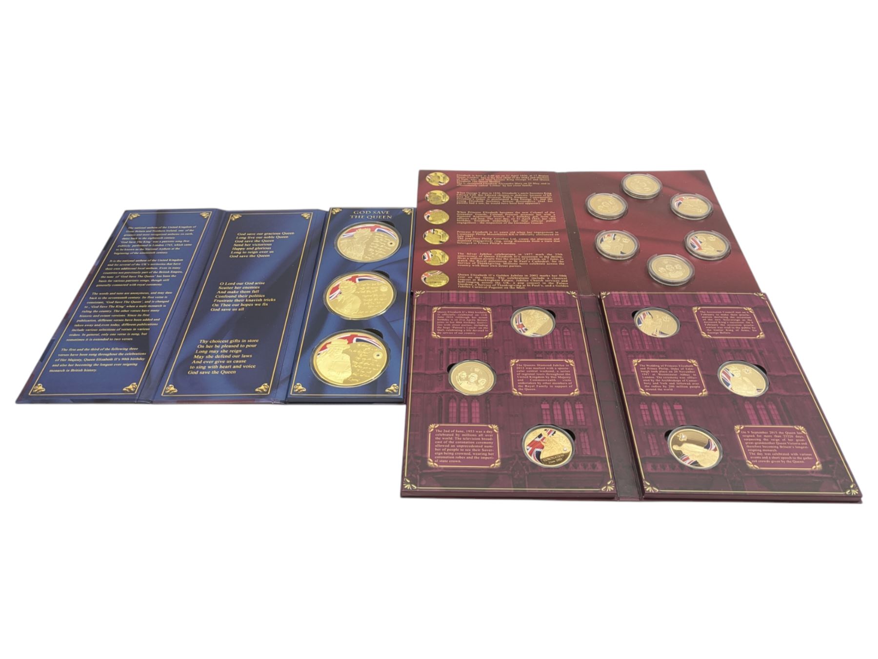 Baird and Co five ounce fine silver bullion 'Britannia Coin Bar', formed from a one ounce United Kingdom one ounce silver Britannia coin set into a four ounce bar, cased with Westminster certificate, together with various Queen Elizabeth II commemorative coins or medallions in card folders