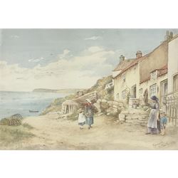 Edward C Booth (British 1821-post 1893): 'Runswick', watercolour signed titled and dated 1894, 24cm x 35cm