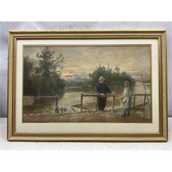 William G Hooper (British fl.1870-1912): 'Evening at the Ferry - Christchurch', watercolour signed and dated 1912, titled verso 38cm x 63cm