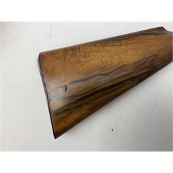 Manton .577/450 Martini Henry rifle, the 82.5cm smooth bored barrel proofed for shot, two barrel bands and bayonet fitting, engraved action with side safety, figured walnut stock with chequered steel butt plate, complete with ramrod, NVN other than 5346 on barrel, L125cm