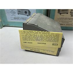 Quantity of loose unused 'N' gauge track; H. & M. Powermaster Variable Transformer Unit, Model R.C.1 Rectifier Controller, Selector Switch Unit and Meter Unit; all boxed; and small quantity of booklets