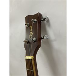 Ozark 'The Ozark Professional' tenor guitar, model no 3372, headstock stamped Ozark and with paper label to interior, in manufacturers hard case, guitar L82cm