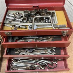 Selection of tools including, drill bits, Alan keys tool chest with spanners and other - THIS LOT IS TO BE COLLECTED BY APPOINTMENT FROM DUGGLEBY STORAGE, GREAT HILL, EASTFIELD, SCARBOROUGH, YO11 3TX