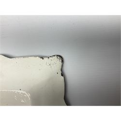 19th century Sunderland pink lustre wall plaque, inscribed 'Behold God will not cast away a perfect man, neither will he help the evil doers', H20cm