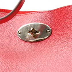 Mulberry - 'Bayswater' tote bag in Scarlet Red Small Classic Grain leather, with twin leather shoulder straps, gold-tone Postman’s Lock fastening and hardware, with interior removable envelope-style pocket, with original Mulberry product tag, care booklet and dust bag, unused