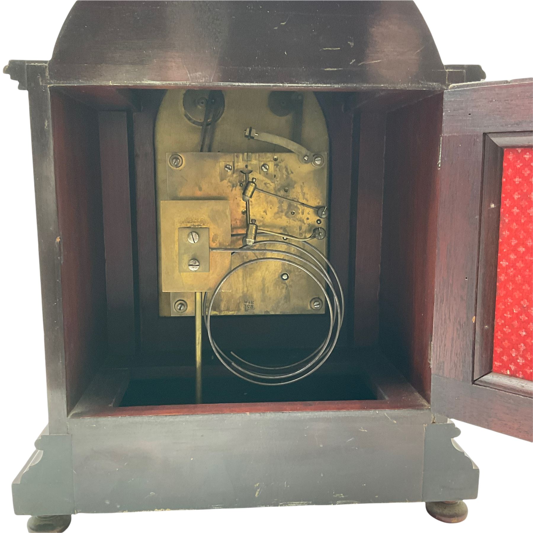 An early 20th century Winterhalder & Hoffmeier “ting tang” mantle clock