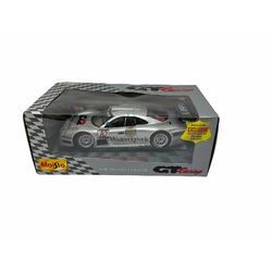 Three Maisto 1:18th scale die-cast models - Special Edition Jaguar XJ220 (1992); GT Racing Mercedes CLK-GTR; and GT Racing Mercedes-Benz CLK-DTM; all boxed (3)