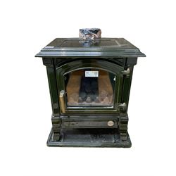 EFEL enamel gas stove in dark green glaze - THIS LOT IS TO BE COLLECTED BY APPOINTMENT FROM DUGGLEBY STORAGE, GREAT HILL, EASTFIELD, SCARBOROUGH, YO11 3TX