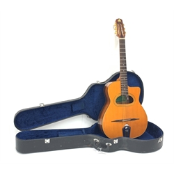 Takeharu MR-302 acoustic guitar by Kiso Suzuki, in carrying case