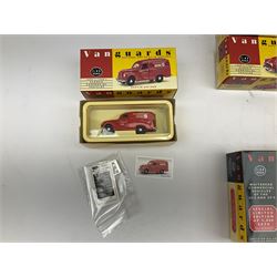 Fourteen Lledo Vanguards die-cast models including limited edition two-vehicle set, commercial vehicles, cars, police car etc (some limited editions); all boxed (14)